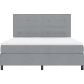 vidaXL Boxspringbett 180 x 200 cm Hellgrau