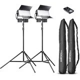 Walimex pro Sirius 160 LED 65W Daylight 2er Set mit Stativen