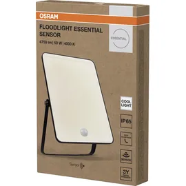 Osram Außenleuchte Aluminium, Glas 23,8 cm inkl. Bewegungsmelder schwarz