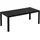 Okwish Gartentisch 190 x 84,5 x 72 cm Schwarz