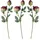layba Künstliche Rosen 3er-Set Dunkelrot 55 cm