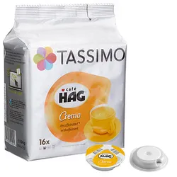 TASSIMO Café HAG Crema Kaffeediscs, Arabica- und Robustabohnen kräftig, 16 Portionen