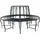 vidaXL Baumbank Ø 160 x 89 cm Schwarz