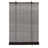 GARDINIA Bambus Rollo Schoko, Decken- oder Wandmontage, Lichtdurchlässig, Transparent, Alle Montage-Teile inklusive, 120 x 160 cm (BxH)