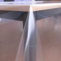 KEVKUS Tischfolie Tischdecke glasklar durchsichtig transparent 0,3 mm wählbar in eckig rund oval (Rand: Schnittkante (ohne Einfassung), 50 x 140 cm eckig)