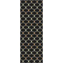 Queence Vinyltapete Sasha 90x300 cm 0,9 m2 schwarz