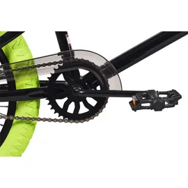 chilliz BMX Freestyle 20 Zoll XB.01 schwarz-grün Kinder, Erwachsene V-Brake 360° Rotor - schwarz,