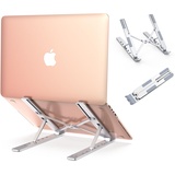 Babacom Laptop Ständer, Belüfteter Faltbarer Aluminium Notebook Ständer für Kühlung, Verstellbare Laptop Halterung Kompatibel mit MacBook Air Pro, Huawei, Lenovo, Dell XPS,HP, Alle 10”-15,6” Laptops