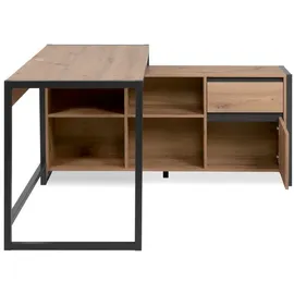 CaliCosy Eckschreibtisch Denver Eiche / Braun