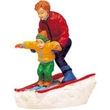 Lemax - Son Skiing - Vater & Sohn fahren Ski - Polyresin - Figuren & Zubehör für die eigene kleine Weihnachtswelt