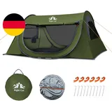 Night Cat Pop up Zelt 2 Person: Wasserdicht Camping Zelt Atmungsaktiv Einfache E