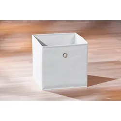 Faltbox WINNY Aufbewahrungs-Box aus Stoff für Regale in vielen Farben - Weiß