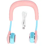 Tragbarer Nackenventilator Für Kinder – Mini-usb-ventilator Mit Aufladbarkeit Für Sport Und Outdoor-aktivitäten – Rosa