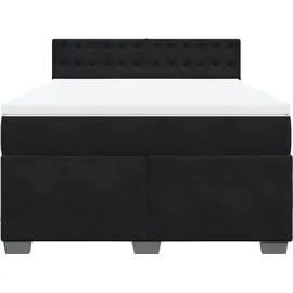 vidaXL Boxspringbett 160 x 200 cm Schwarz