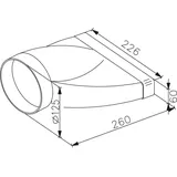 FABER S.p.A. Übergangsstück Flach/Rund Ø 125 mm