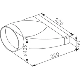 FABER S.p.A. Übergangsstück Flach/Rund Ø 125 mm