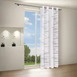 Happy Home Gardine HAPPY HOME "LORNA", grau (anthrazit), B:140cm H:245cm, Scherli, Polyester, Gardinen, Gardine, HxB: 245x140