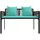 vidaXL Gartenbank 117 x 54 x 74,5 cm Schwarz/Türkis