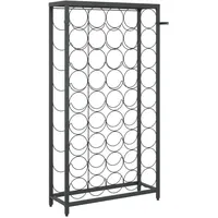vidaXL Weinregal 54 x 18 x 100 cm Schwarz
