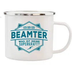 H&H Echter Kerl Emaille-Becher Beamter