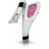 Top Edle Fame Damenuhr Spangenuhr Silber Pink Design Armbanduhr Uhr