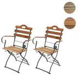 Mendler HWC-J40 Biergartenstuhl 55 x 49 x 88 cm braun 2 St.