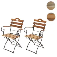 Mendler HWC-J40 Biergartenstuhl 55 x 49 x 88 cm braun 2 St.