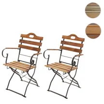 Mendler HWC-J40 Biergartenstuhl 55 x 49 x 88 cm braun 2 St.