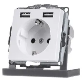 Merten Schuko-Steckdose mit USB Ladegerät Aktivweiß 1 St.