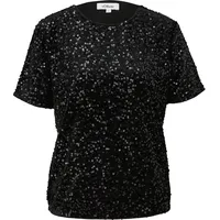 s.Oliver Pailletten-Shirt Schwarz 42