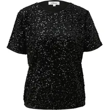 s.Oliver Pailletten-Shirt Schwarz 42