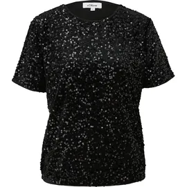 s.Oliver Pailletten-Shirt Schwarz 42