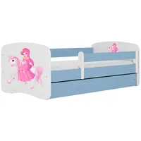 Raumhirsch furniture Kinderbett, Blau, Holzwerkstoff, Holzwerkstoff, 1 Schubladen, 80x160