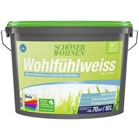 SCHÖNER WOHNEN-Farbe Wandfarbe Wohlfühlweiß 9470./010.4 (Basismischfarbe 4, 10 l, Matt)