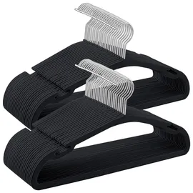Songmics Kleiderbügel 50er Set, 43 x 21 cm, tintenschwarz