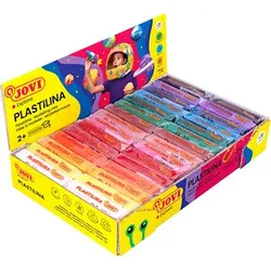 JOVI Knete PLASTILINA farbsortiert, 30 Farben je 50,0 g