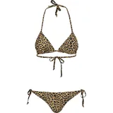 URBAN CLASSICS Animal Print Bikini Yellow / Black XL