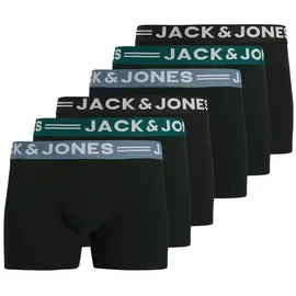 JACK & JONES Retro Boxershorts unifarben schwarz M 6er Pack
