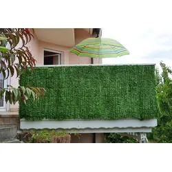 Mendler Balkonsichtschutz N77, Sichtschutz Windschutz Verkleidung für Balkon Terrasse Zaun ~ 300x150cm Tanne hell