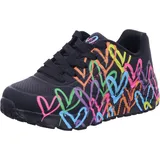 SKECHERS Uno Lite Spread The Love, Schwarz/Multi, 6 Big Kid - 38 EU