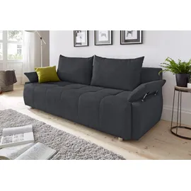 Collection AB Schlafsofa Mikrofaser 2-Sitzer Grau