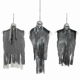 vidaXL Hängender Halloween Geist 3 St. 66 x 110 cm Schwarz