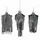 vidaXL Hängender Halloween Geist 3 St. 66 x 110 cm Schwarz