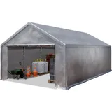 TOOLPORT Lagerzelt 5,00 x 10,00 m grau mit UV-Schutz