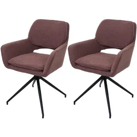 MCW Esszimmerstuhl N74 Bouclé hellbraun 2er Set