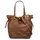 forty° Shopper FORTY, Damen, Gr. B/H/T: 33cm x 30cm x 23cm onesize, braun (cognac), Leder, leicht glänzend, unifarben, Taschen Shopper, echt Leder, Made in Italy