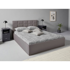 Westfalia Schlafkomfort Polsterbett, inkl. Bettkasten bei Ausführung mit Matratze, in 2 Höhen, grau - 88682617-0 Kunstleder Standardhöhe