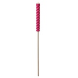 MARELIDA LED Solar Stabkerze Twist pink 106cm Fackel gedreht flackernd Deko Gartenstecker