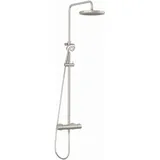 Kludi Logo Thermostat Dual Shower System Stainless Brushed Nickel 68082N5-00