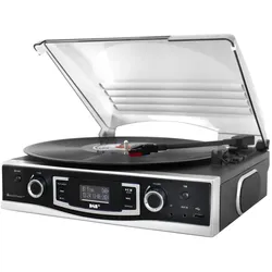 SOUNDMASTER Plattenspieler PL590SW, mit DAB+/UKW Stereoradio u. Encoding
